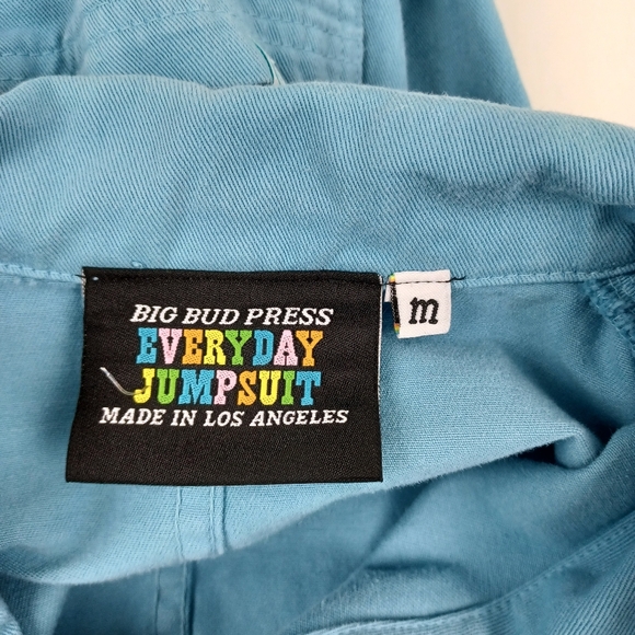 Big Bud Press Everyday Jumpsuit Size M Women Preppy Long Sleeve Pockets In Blue - Picture 8 of 11